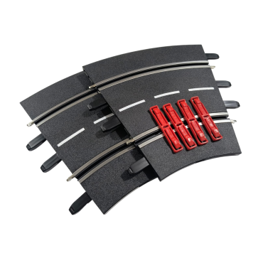 CONJUNTO COM 2 CURVAS DE 1/30 GRAUS PARA AUTORAMA CARRERA DIGITAL 1/24 1/32 E EVOLUTION 20020577 AV